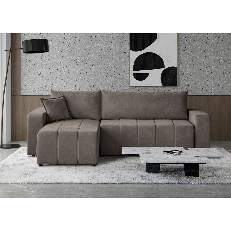 Rogovy Universal Corner Sofa with Sleeping Fuction , Brown