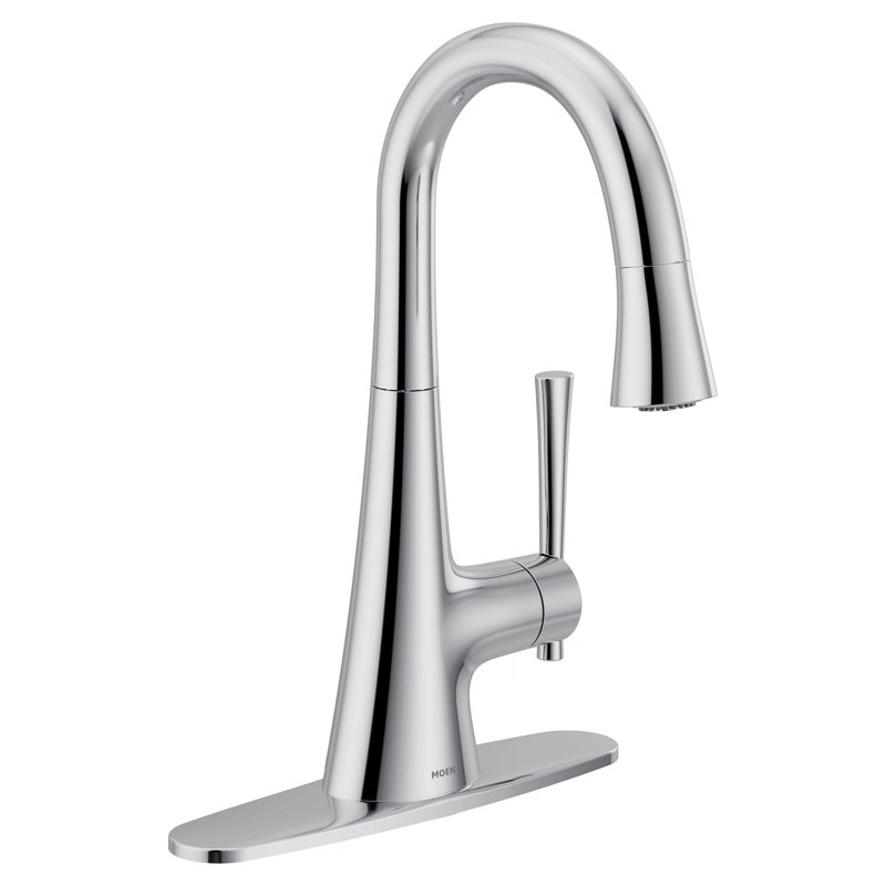 Robinet de cuisine à poignée simple avec accessoires Kurv, Chrome
