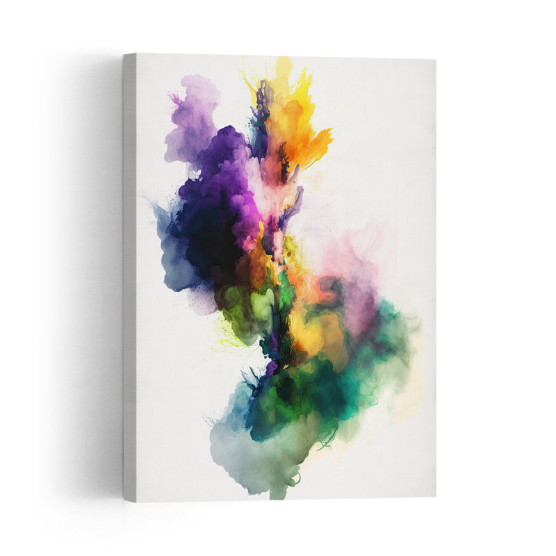 Vibrant Abstract Swirl Abstract Contemporary Modern Wall Art Print by Mauro - Wrapped Canvas Print, 60.96cm H x 40.64cm W