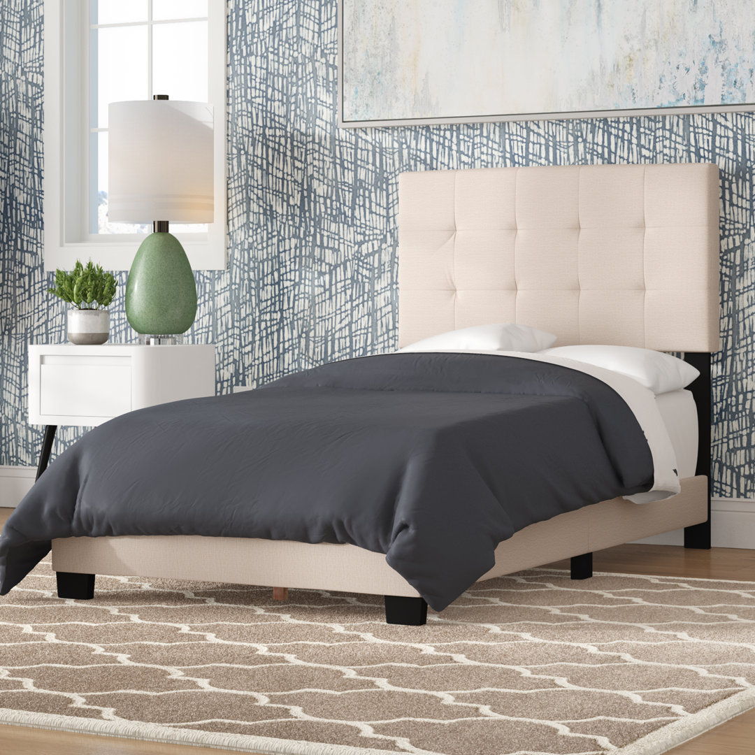 Wortman Twin Tufted Upholstered Standard Bed Ebern Designs