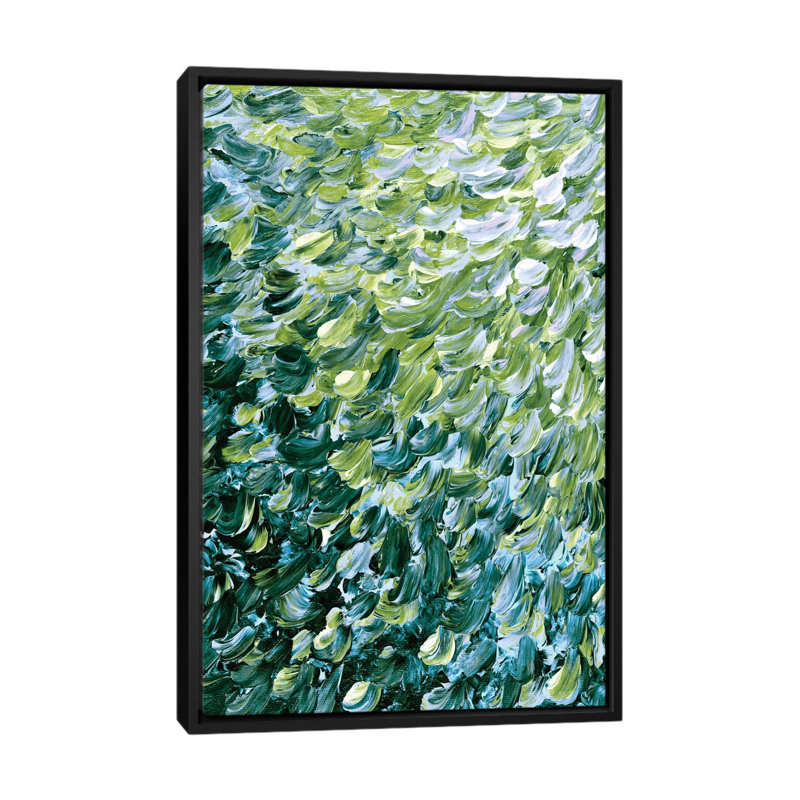 Frosted Feathers II by Julia Di Sano - Gallery-Wrapped Canvas Giclée, 26" H x 18" W x 1.5" D, Black Framed Canvas, No Mat