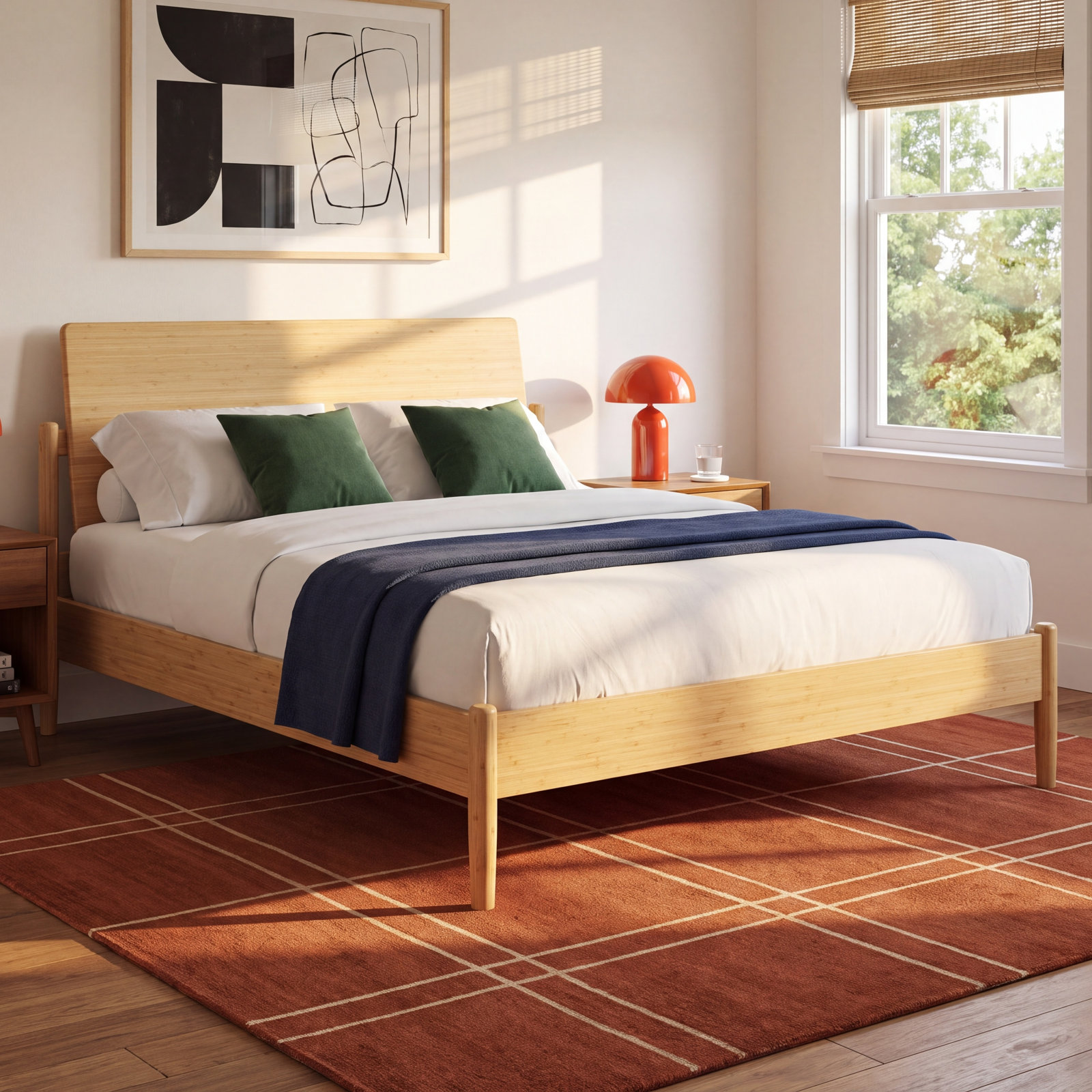 Benji Bamboo Bed, Queen, Wheat