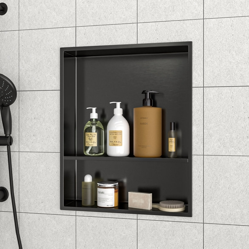 Alcôve de douche en acier inoxydable, Noir