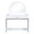 39" Makeup Vanity Table with Mirror Touch Screen Lighted Mirror, Dressing Table with Drawer for Bedroom, White