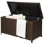 Symple Stuff 122cm W 300L Water Resistant Wicker Lockable Deck Box with Wheels-37573968