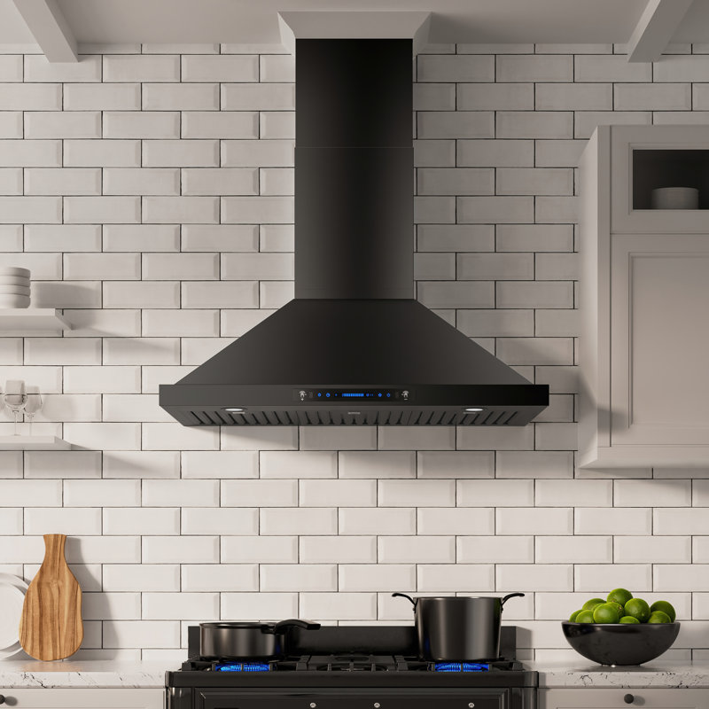 30 In. 900 CFM Convertible Wall Mount Range Hood In Stainless Steel With 4-Speed, Gesture And Remote Control, 30"