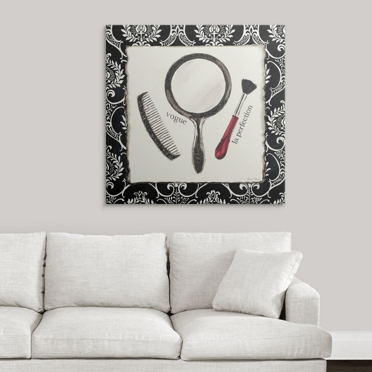 « iv » par emily adams, impression Cosmetique, H 35 po x l 35 po x P 1,5 po, Toile