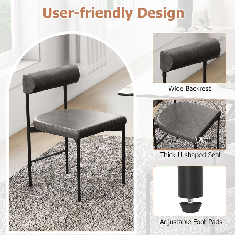Upholstered Side Chair in Brown