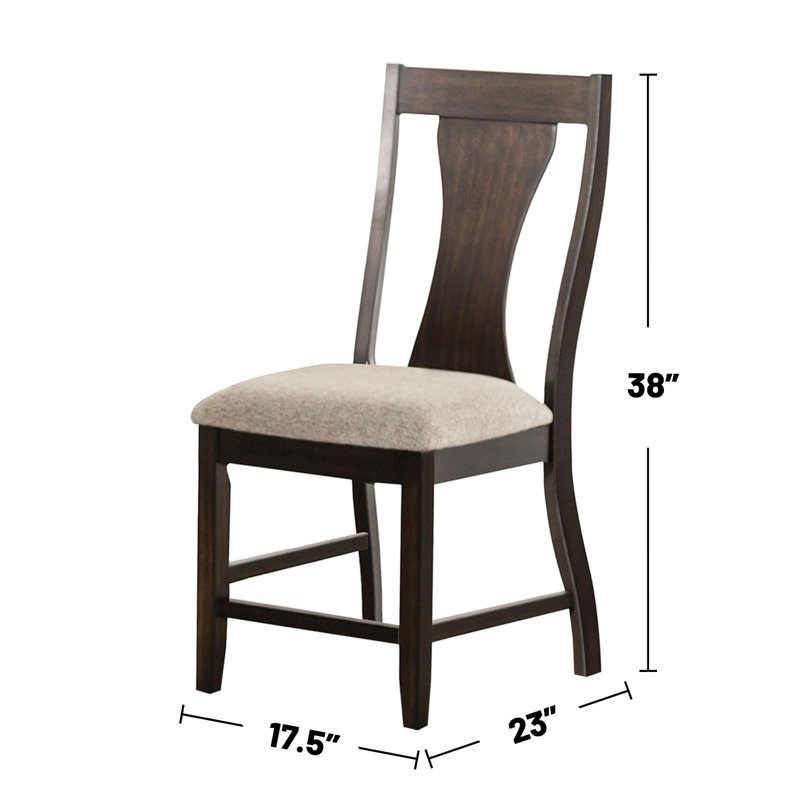 7 Piece Dining Set With Rectangular Tabletop In Espresso