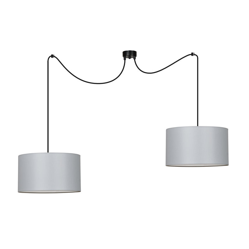 Pascua 2 - Light Drum Pendant, Light Gray