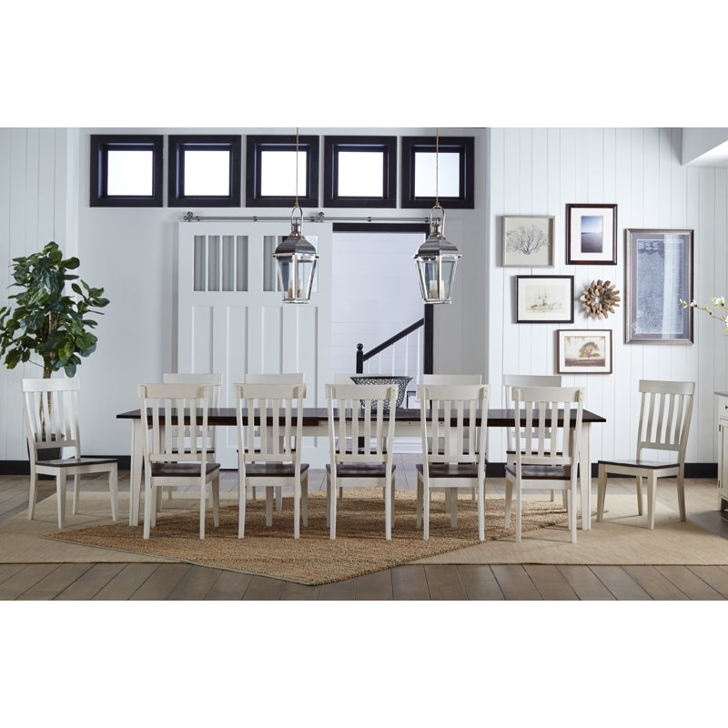 Ensemble de salle à manger extensible en bois massif Tam Miami