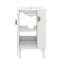 Meuble-lavabo autoportant de 20 po, armoire de salle de bain avec lavabo en céramique, porte à fermeture en douceur, rangement latéral, poignées chic en demi-lune-787143725