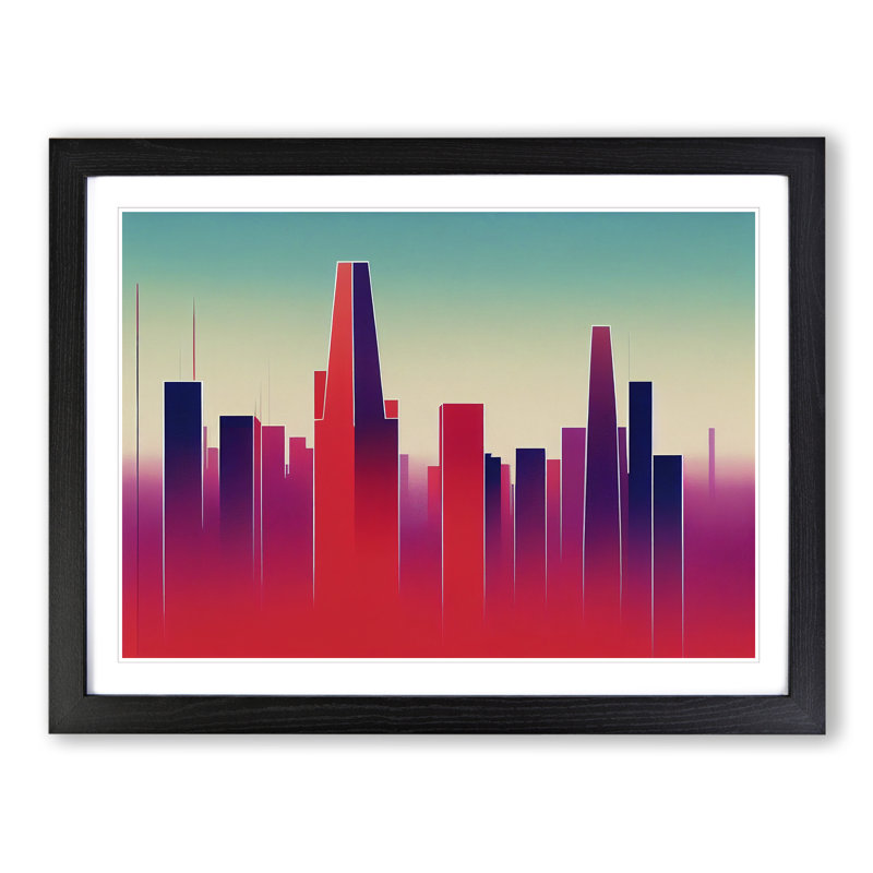 City Skyline Vol.3 - Framed Print, Black Framed, 25cm H x 34cm W x 2cm D