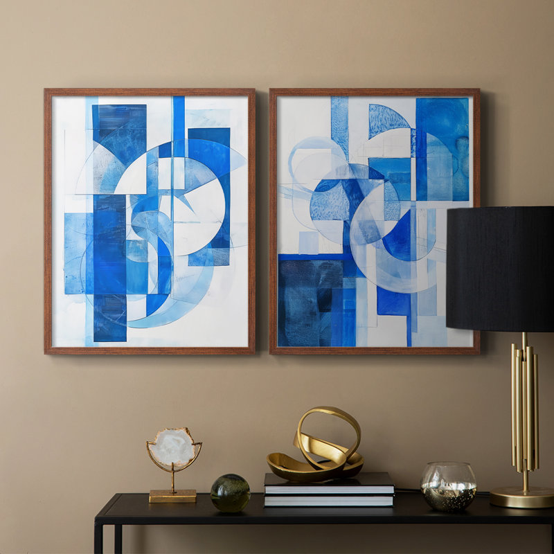 Série ABSTRACT CVI - reproduction encadrée de qualité supérieure - prête à être accrochée - aucun clou requis - aucun clou requis