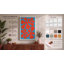 Three Starburst Blooms Mid-Century - Wrapped Canvas-446793852-446793829