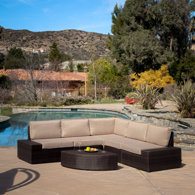 6 Piece Lounge Seating Group with Cushions by Christopher Knight Home