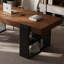 Bureau rectangulaire en bois manufacturé brun noisette-1787861744
