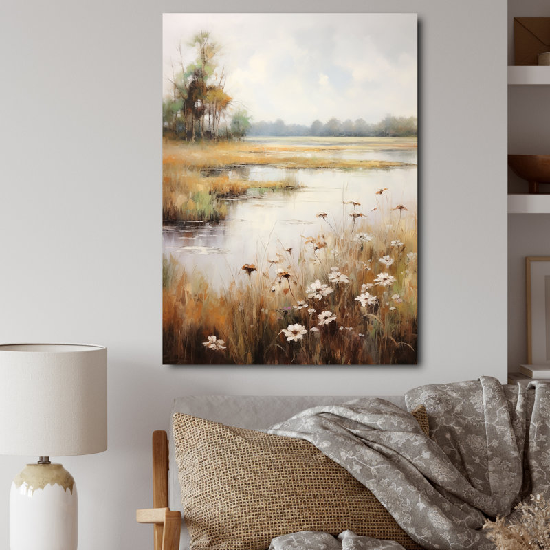 Meadow Timeless Beauty - Décoration murale florale, Toile tendue, H 32 po x l 16 po x P 1 po