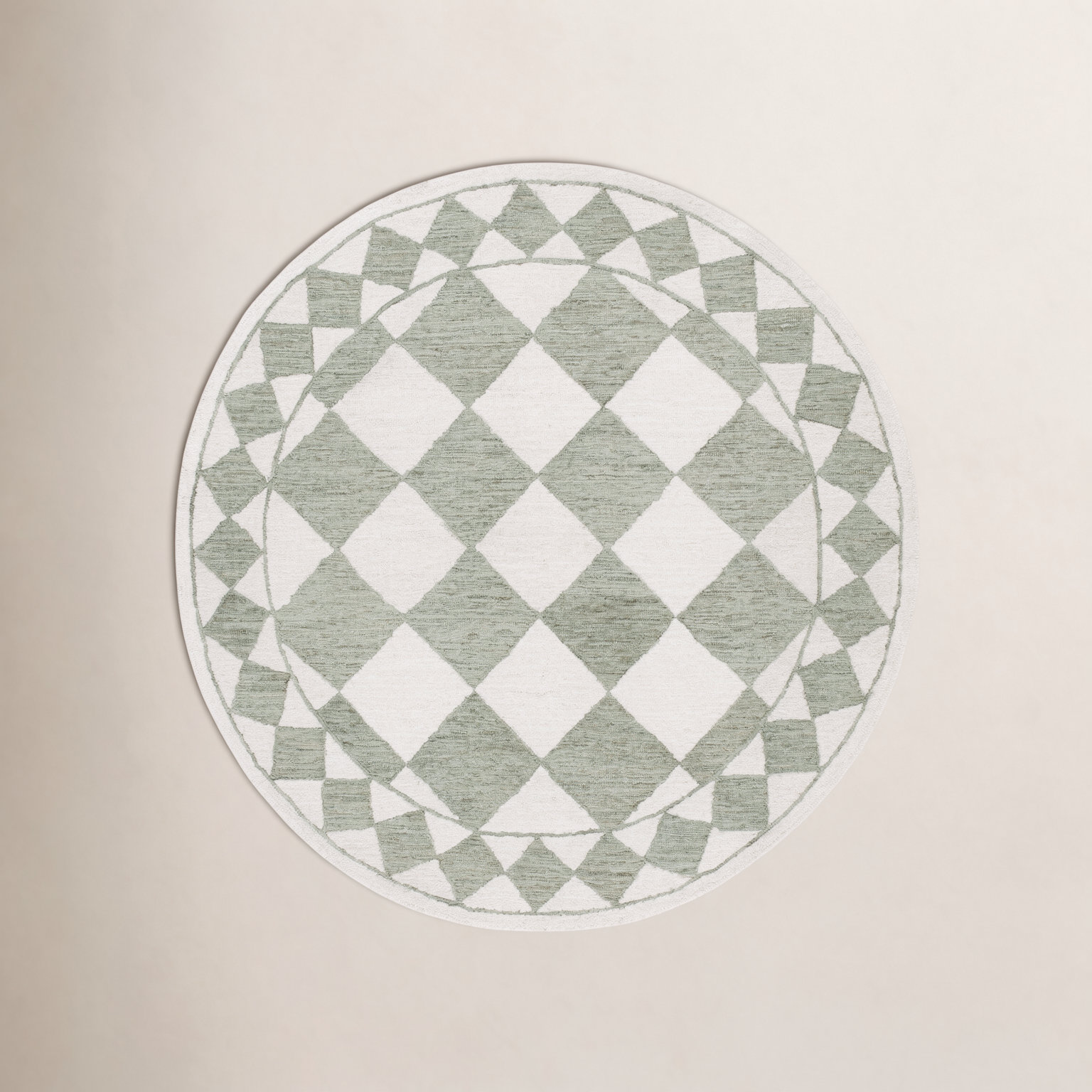 Claude Hand-Woven Geometric Rug, Round 6'