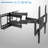 Mount-It Black Tilt Wall Mount Holds up to 110 lbs