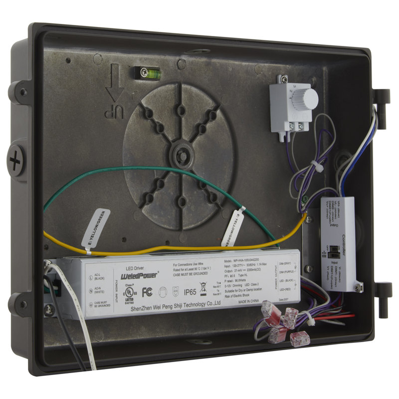 Bronze Dimmable LED Outdoor Wall Pack with Battery Backup