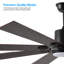 Luka 72" Adjustable LED Ceiling Fan with 8 Blades & Remote Control
