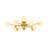10 - Light Spiral Accents Opal Glass Globe Linear Semi Flush Mount