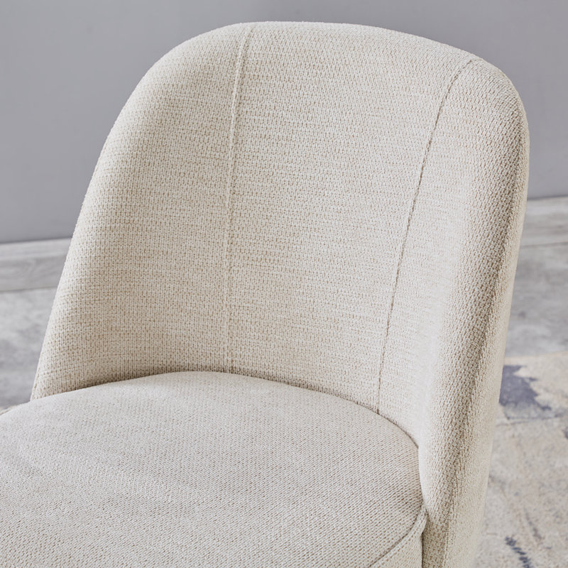 Nat Modern Fabric Upholstered Bar Stools with Spring and Footrest, Beige