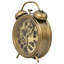 Horloge vintage à engrenages mobiles en laiton antique - Accent de table / manteau de table 10 po x 13 po (sans alarme)