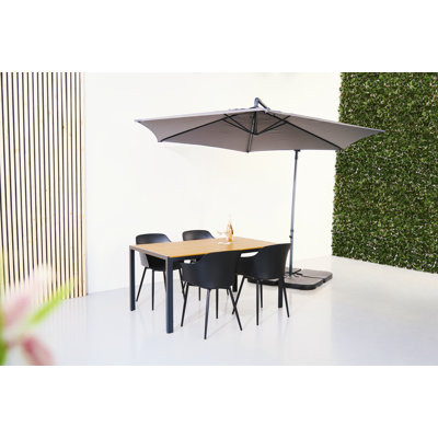 Dimas 4 - Person Patio Dining Set Rectangular Table