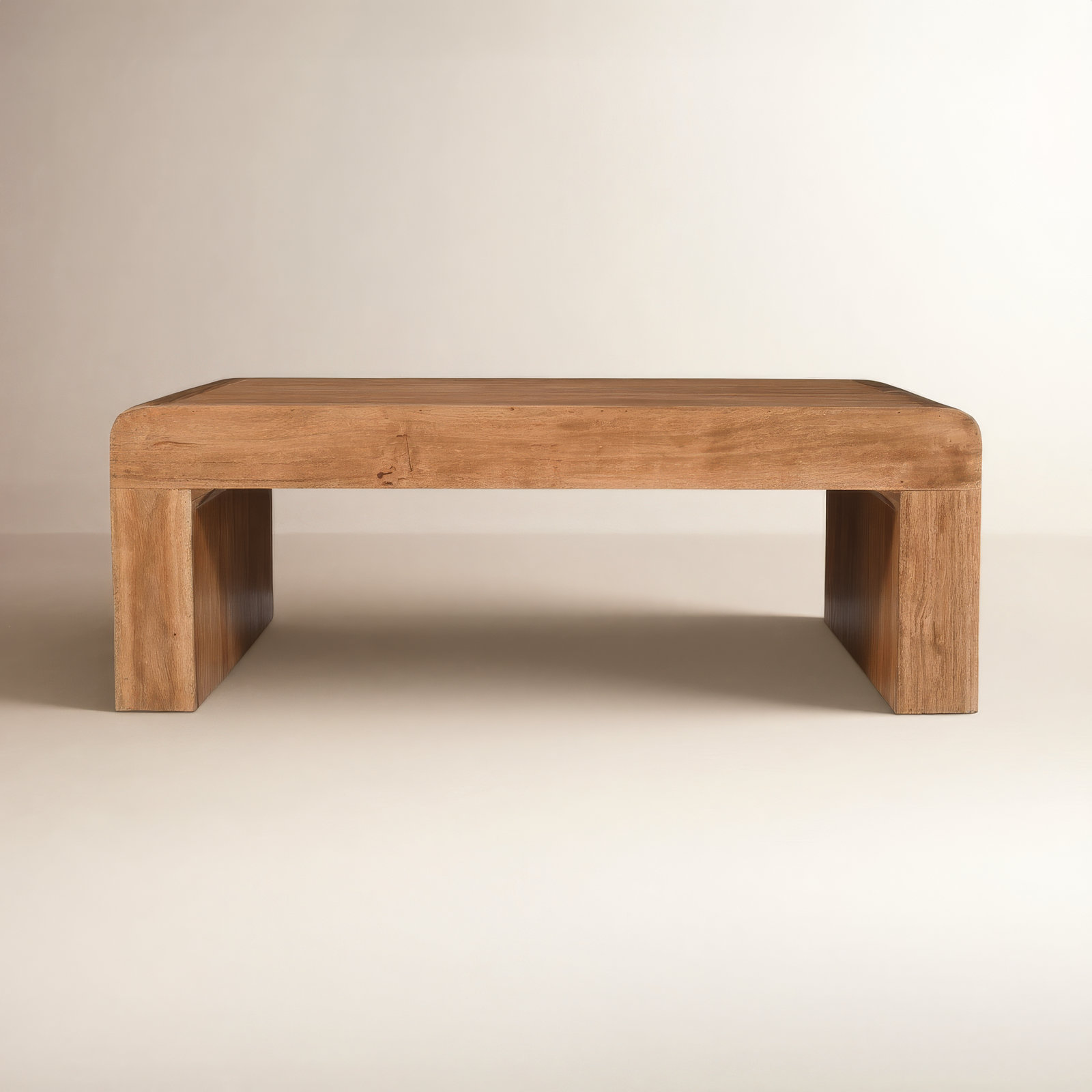 Runi Solid Wood Single Coffee Table, Natural