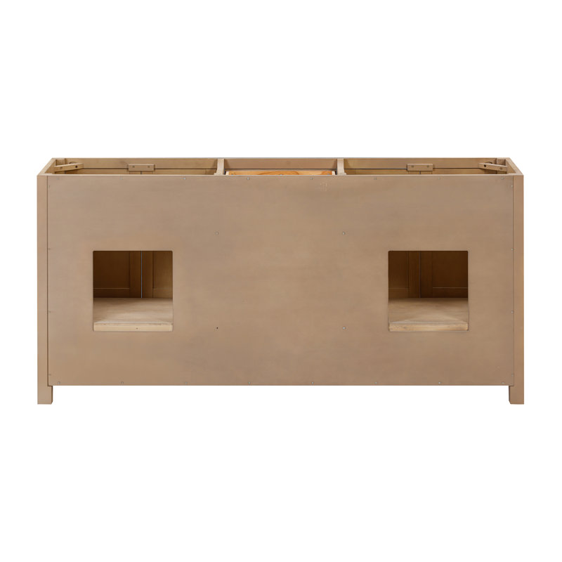 Souther 72'' Double Bathroom Vanity Base Only in Brushed Oak Finish