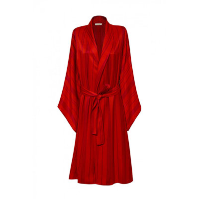 Shawl Neck Kimono Red