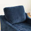 Chaise pivotante bleu marine 360 avec chenille douce, décor pour le salon, la chambre à coucher, le bureau, + Type - C sur le bras, poche pour livres et rangement sous le coussin, 1 pièce, revêtement en chenille confortable-2009650457