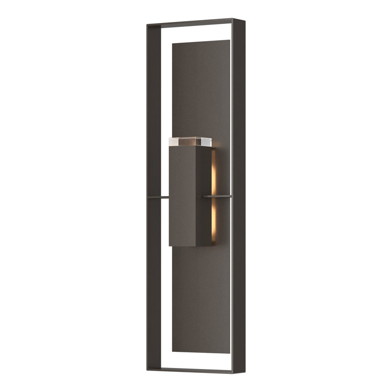 Shadow Box Flush Mount Outdoor Wall Sconce, 45" H x 13" W x 5.4" D, Oil Rubbed Bronze, Oil Rubbed Bronze
