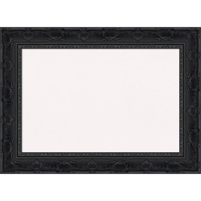 Filigrane noir lustré encadré, tableau d'affichage en liège blanc, tableau d'organisation, tableau d'affichage, Blanc
