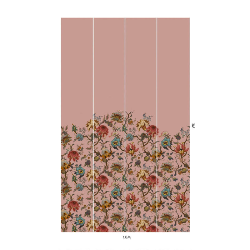 Artemis 9.84' L x 70.8" W Wallpaper Roll, Blush