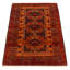 Tapis noir et rouge Teimani 3 pi 6 po x 6 pi 8 po