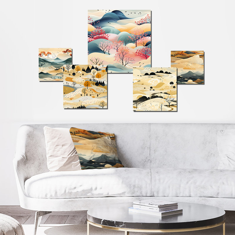 Marcellius - Abstract Wall Art Set Of 5