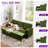 Convertible L-shaped Sofa With Pull-out Bed And Storage Chaise, Linen Green-1703183688