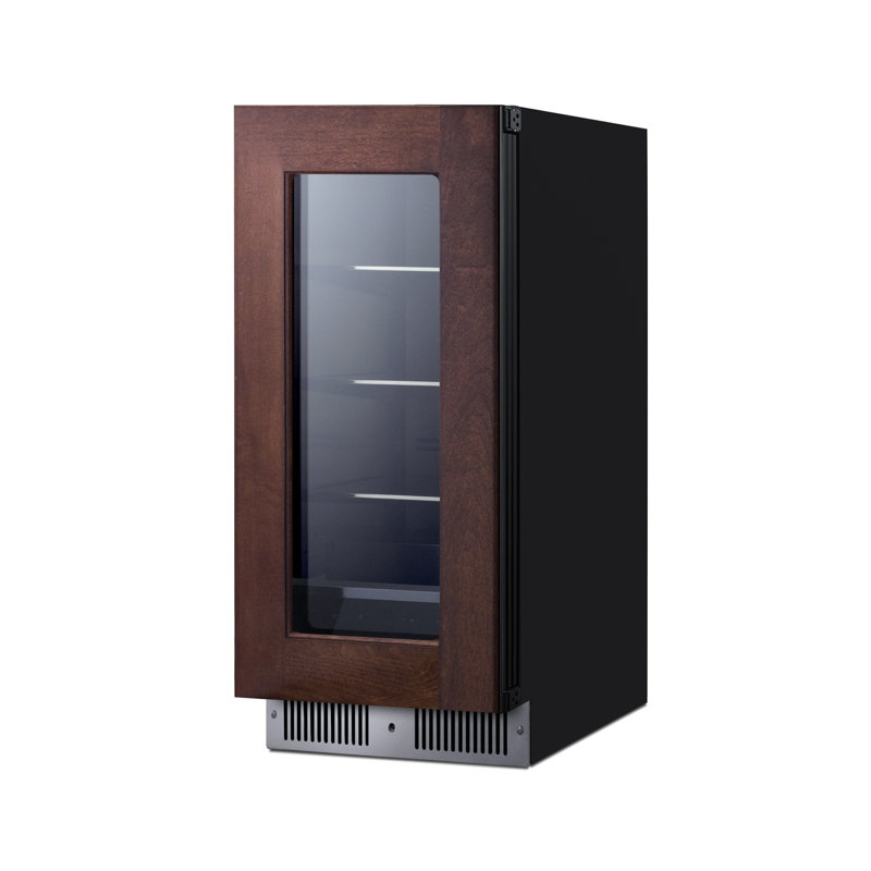 Summit Appiance  15" Wide Built-In  Shallow-depth Panel Ready Beverage Center, Right Handed