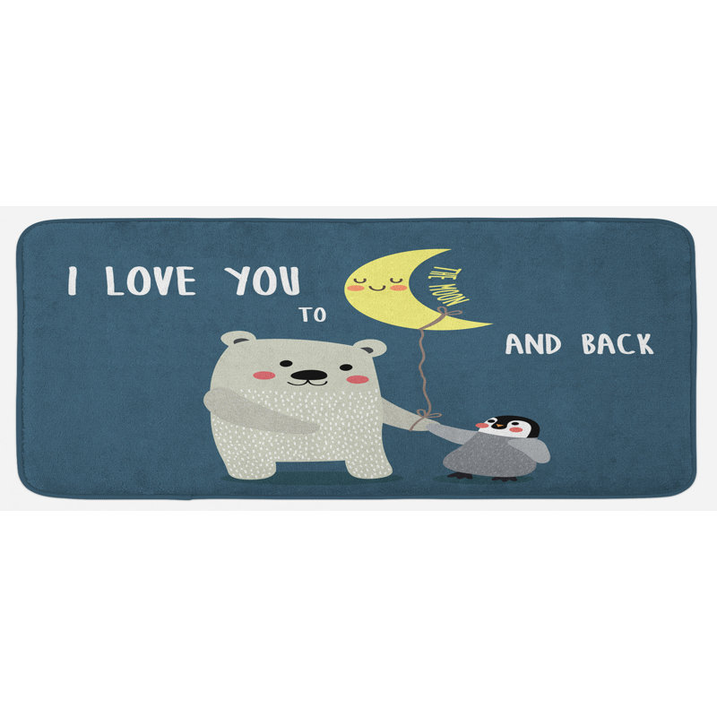 Tapis de cuisine «Teddy Bear and Penguin Best Friends»