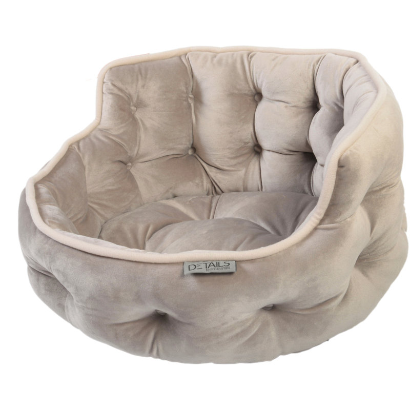 Lit pour tout-petits en velours touffeté Ketchum, Taupe