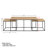 Alaterre Furniture Coffee Table Set - 3PC Industrial Nesting Tables with Large Table and Side Tables