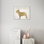 Frenchie White, Love French Bulldog Modern Gold - impression sur toile