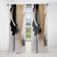 Dardar - rideau moderne - noir, blanc et doré Expression III - velours obscurcissant - 1 panneau-1219002661