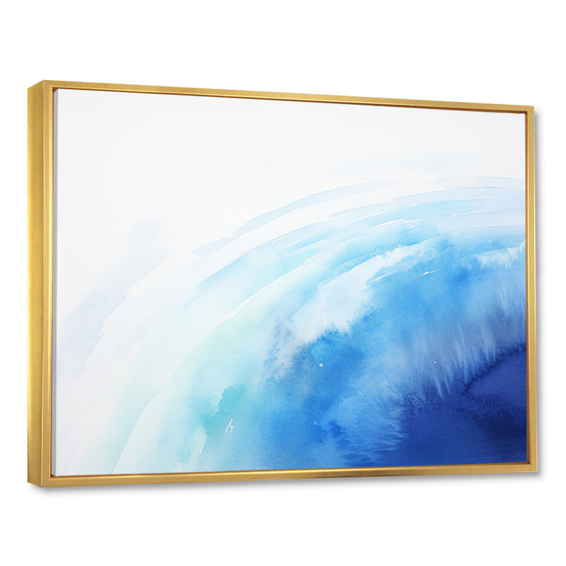 Arc apaisant apaisant, Cadre flottant doré, H 24 po x l 32 po x P 1 po