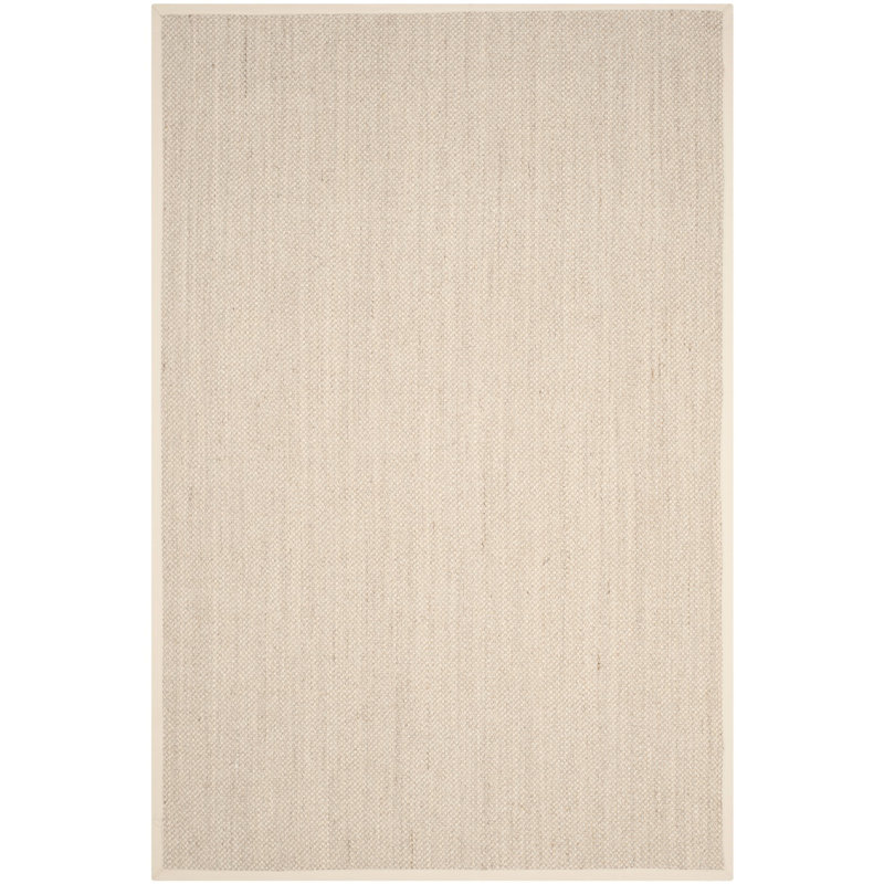 Tapis en jute / sisal marbré / beige Torbin, Carré 9 pi