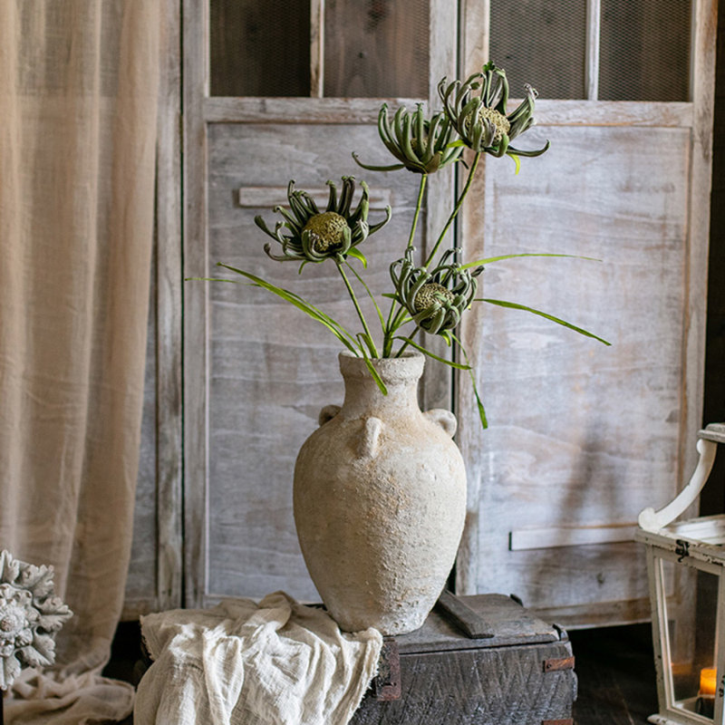 Art avec tiges de tournesol, 3 tiges, Vert