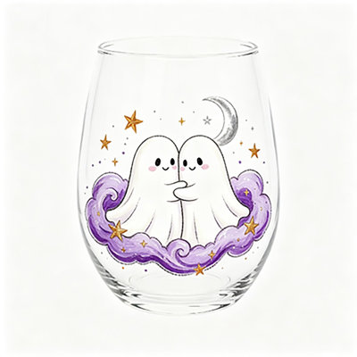 glass cup Handmade 2D Halloween Glass Cups To Create A Spooky Halloween